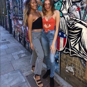 Gangham style checkered cropped pants